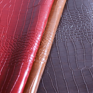 Cuir de vachette pleine fleur motif crocodile <span class=keywords><strong>bicolore</strong></span>, effet huile cirée et décoloration par pression, pour meubles, étuis et sacs - Product Image 4