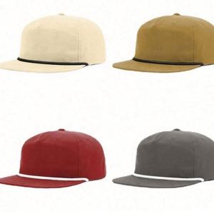 Gorras Richardson 256 en relieve al por mayor, gorra lisa con cuerda y cierre snapback, corona alta, cinco paneles, tela suave unisex común para deportes de invierno - Product Image 6