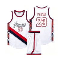 Ensemble de maillots de basketball réversibles personnalisables, vierges, en maille polyester respirante à séchage rapide, pour entraînement scolaire et équipes, vente en gros