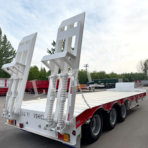 Vente directe d'usine, semi-remorque à plateau surbaissé personnalisable, grande capacité, acier robuste, 3/4/5/6 essieux, 60/80/100 tonnes - Product Image 2