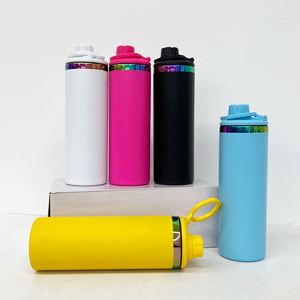Nueva Botella de Agua de Acero Inoxidable con Aislamiento al Vacío de 20 oz, Recubrimiento Arcoíris, para Senderismo, Viajes y Actividades al Aire Libre, con Tapa Hermética - Product Image 2