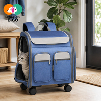 Sac à dos de transport pour animaux de compagnie 2 en 1, grande capacité, pliable, respirant, avec plusieurs fenêtres, pour chats et petits chiens, voyages