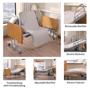 Lit médical électrique réglable pour personnes âgées, lit d'hôpital moderne rotatif, conforme à la norme IEC 60601, pour soins à domicile et soins à court terme des personnes blessées - Product Image 5