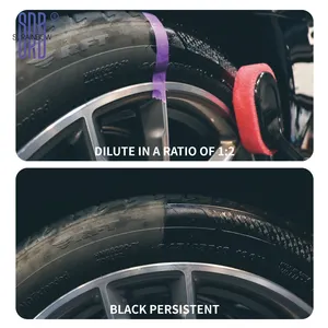 Surainbow OEM et ODM D06 Cire de mastic hydrophobe en spray pour revêtement de pneu pour l'entretien des roues de voiture Re-black Shine