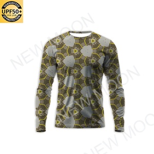 เสื้อแรชการ์ดแขนยาวผู้ชายแบบเรียบสำหรับตกปลา ขายส่ง ป้องกันแสงแดด UPF 50+ เสื้อสำหรับกิจกรรมกลางแจ้งแบบสั่งทำพิเศษ - Product Image 6