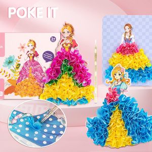 Kit de Manualidades DIY de Princesas: Juego de Puncionar y Colorear con Tela para Niños - Product Image 4