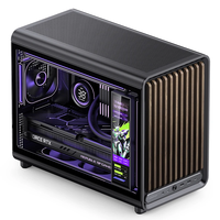 2026 New JONSBO D33 WOOD Black MATX Case Wooden Computer Case Compact Mid Tower Gaming Desktop PC Chassis