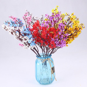 Fleur artificielle de gypsophile à branche unique en fil plastique et tissu, haute simulation, pour décoration de mariage et célébrations festives - Product Image 2