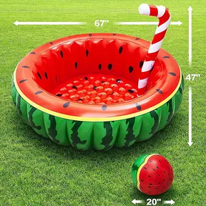 Aufblasbarer Wassers prüh pool Runder tragbarer Wassermelonen-Pool Wasserspiel spielzeug im Freien