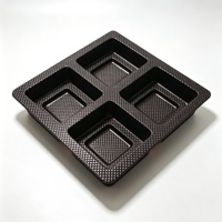 Fabrieksdirect 4-compartimenten fruitinzetbak met aangepast logo blisterverpakking voor verse gesneden fruit groothandel