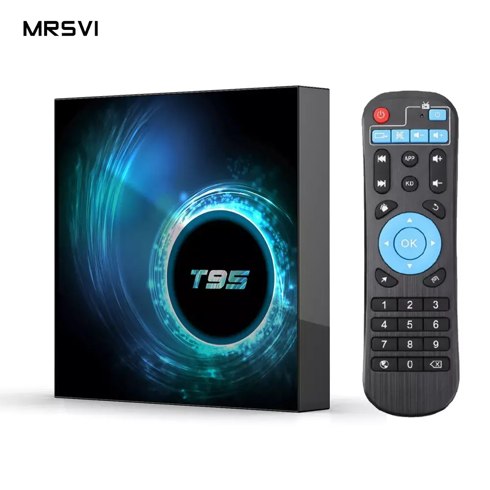 Super 8K T95 Android Tv Box 4GB RAM Android 10 H616 2.4G/5G Wifi HD lecteur multimédia IPTV Internet Tv Box