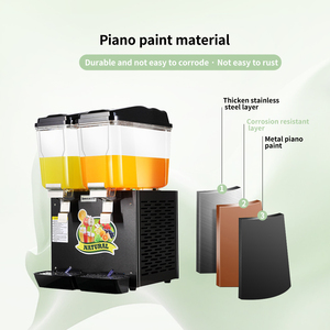 <span class=keywords><strong>Distributeur</strong></span> de boissons réfrigérées à grande capacité en acier inoxydable à 3 réservoirs <span class=keywords><strong>Distributeur</strong></span> automatique de jus de fruits commercial - Product Image 4