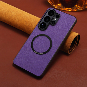 Funda Magnética para Teléfono Denior de Cuero PU con Textura de Litchi, Compatible con Carga Inalámbrica para Samsung S26 S25 S24 S23 Serie ZFold7 - Product Image 4
