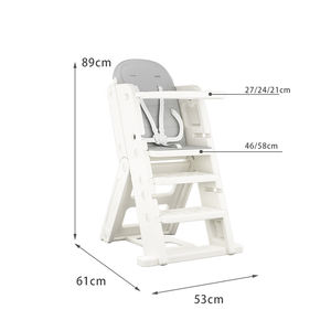 Vente en gros de <span class=keywords><strong>chaise</strong></span> haute portable en plastique pour enfants <span class=keywords><strong>rehausseur</strong></span> de salle à manger hauteur réglable maison maternelle apprentissage des tout-petits pour la maison - Product Image 3