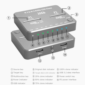 <span class=keywords><strong>M</strong></span>.<span class=keywords><strong>2</strong></span> NVMe AHCI-قرص صلب محمول مستنسخ, قرص صلب محمول ، نسخة USB3.<span class=keywords><strong>2</strong></span> ، 20 جيجا بايت ، SSD ، ثنائي الخليج ، بدون اتصال بالإنترنت - Product Image 5