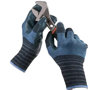 Construction Site Special Latex Embossed Gloves Labor Insurance Gloves Wear-resistant Non-slip Breathable Work Gloves