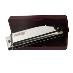 <span class=keywords><strong>Harmonica</strong></span> <span class=keywords><strong>diatonique</strong></span> EASTTOP T10, 10 trous, Blues Harp, couvercles en acier inoxydable argenté, languettes en bronze phosphoreux - Product Image 1