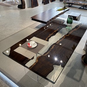 Bàn NỘI THẤT PHÒNG Ăn Màu Trơn Bằng Gỗ Óc Chó Bàn Nội Thất Nhà Hàng - Product Image 3