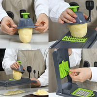 Voedselhakselaar, Keukengadgets 15 In 1 Groenteversnipperaar Vegetarische Uiensnijder Knoflook Hakselsnijder Picadora Cortador De Verduras