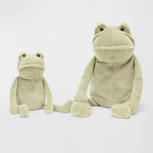 ตุ๊กตากบเศร้า ตุ๊กตากบสีเขียวร้องไห้ ขนาดพวงกุญแจและขนาดใหญ่สำหรับกอด พร้อมเม็ดถ่วงน้ำหนัก - Product Image 1