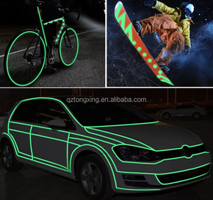 Vinilo de película de PVC PET fotoluminiscente autoadhesivo resistente al agua 2-10 horas vinilo reflectante colorido luminoso brillante de largo - Product Image 3