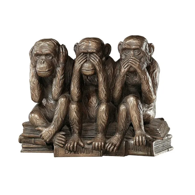 कस्टम तीन बंदरों प्रतिमा देखने के कोई बात-कोई सुन-नहीं ईविल ब्राउन <span class=keywords><strong>राल</strong></span> घर कार्यालय सजावट उपहार