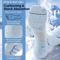 Chaussettes longues épaisses et chaudes personnalisées pour femmes, chaussettes de ski et de randonnée professionnelles en laine compressée