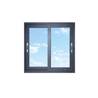 Ventana Corredera de Vidrio Templado Doble al por Mayor, Ventana Abatible Moderna de PVC y Plástico