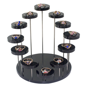 Acrylic 12 vị trí Vòng trang sức xoay vòng hiển thị đứng Vòng trang sức hiển thị đứng visualizer - Product Image 2