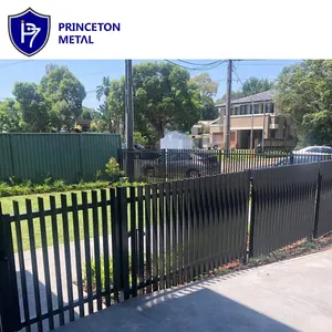 Aluminum Slat Fence 3D Style Custom Powder Coated Home Garden Aluminum Welded Vertical Blade Fence