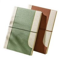 Carnet A5 personnalisable avec sangle, bloc-notes professionnel, couverture en cuir PU épaissi, papeterie, option d'impression de logo, KG0111, boîte cadeau