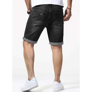 2025 Men's Casual Denim <b>Shorts</b> Slim Fit Washed Distressed Rolled Ripped <b>Jean</b> <b>Shorts</b> 3D Leopard Pattern Crystal for Men - Product Image 6