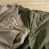 Essentials Short cargo de coupe classique pour homme Short cargo pour homme 6 poches Short de travail décontracté en coton sergé confortable à taille élastique