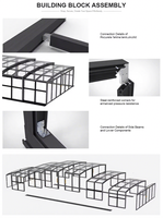 Véranda en verre rétractable moderne autoportante pour usage commercial extérieur, avec structure en alliage d'aluminium, de forme polygonale, pour appartement, villa, parc