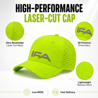 Casquette de baseball 6 panneaux de haute qualité en gros, logo brodé 3D, maille perforée, sport unisexe, séchage rapide, golf, 100% polyester, modèle courant