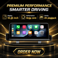 Autoradio 2din Junsun avec CarPlay sans fil, Android Auto, ADAS, GPS, pour BMW Série 1-4 F20-F36, commande au volant, caméra de recul, garantie 1 an