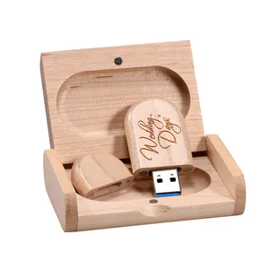 ボックス付きの環境にやさしい木製USBフラッシュドライブ8Gb16Gb32GbペンドライブBamboo CleUSBメモリスティック64GB128GBフラッシュディスク