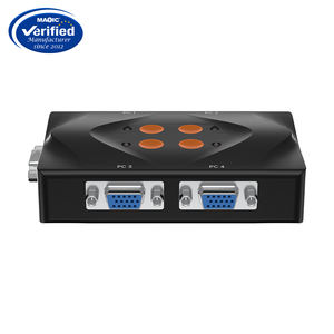 Commutateur <span class=keywords><strong>KVM</strong></span> VGA manuel portable 4 ports de nouvelle conception avec contrôleur de bureau et câble d'origine dans un boîtier en plastique - Product Image 4
