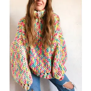 Autunno nuovo modello di nonna fatto a mano all'uncinetto Hollow medio lungo Cardigan lavorato a mano maglione da donna