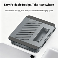 iDock Portable Pliable en Acier Carbone 360 ° Support d'ordinateur portable rotatif en forme de U