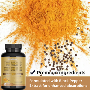 Capsules de supplément d'extrait de plantes biologiques de vente chaude poudre de curcuma pur gingembre curcuma naturel pur - Product Image 6