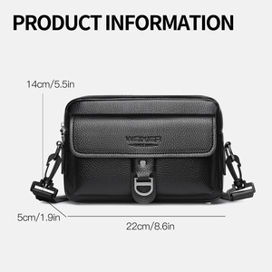 Bolso Bandolera de Piel Sintética Vintage de Lujo, Bolso Mensajero Mini Casual Impermeable, Bolso de Hombro para Negocios con Múltiples Bolsillos - Product Image 2
