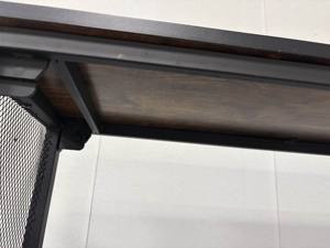 Table <span class=keywords><strong>console</strong></span> industrielle à 2 niveaux en <span class=keywords><strong>bois</strong></span> rustique et structure métallique, idéale pour les couloirs étroits et comme table de canapé, pour les distributeurs de meubles. - Product Image 5
