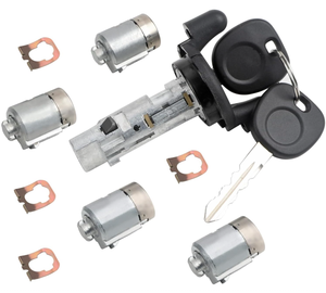 Đánh lửa chuyển đổi khóa xi lanh + 4 cửa xi lanh khóa + 6 phím Tương thích với 2001-2007 Express Savana #704600 706591 598007 - Product Image 2