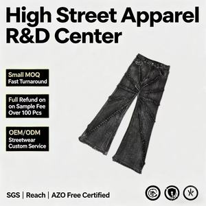 High Quality Custom Oversized Acid Wash Heavyweight 500gsm Black <strong>Baggy</strong> Brand Denim for <strong>Men</strong> Streetwear Fashionable <strong>Men's</strong> <strong>Jeans</strong> - Product Image 1