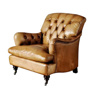 <span class=keywords><strong>Fauteuil</strong></span> en bois massif de style <span class=keywords><strong>campagnard</strong></span> américain <span class=keywords><strong>Fauteuil</strong></span> d'appoint de ferme <span class=keywords><strong>rustique</strong></span> avec capitonnage à boutons et clous en métal - Product Image 6