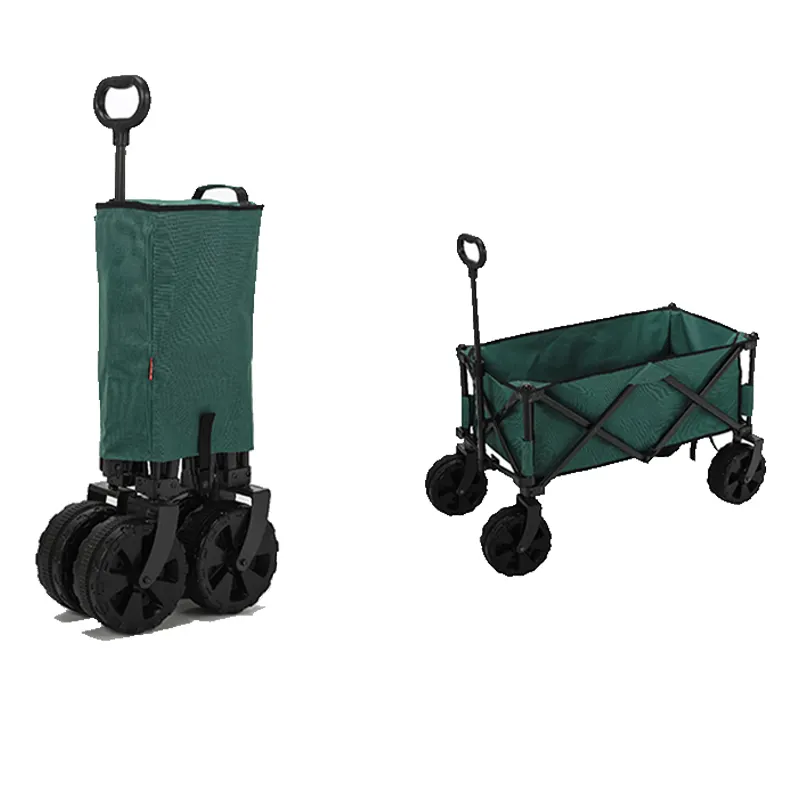 collapsible folding outdoor utility wagon High Quality 4 wheel folding cart Professional folding camp wagon