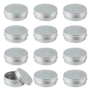Boîtes en aluminium rondes personnalisées de 1 oz et 2 oz pour bonbons, thé, baume à lèvres, avec couvercle à vis - Product Image 1