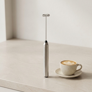 <span class=keywords><strong>Mousseur</strong></span> à lait électrique portatif mini, fonctionnant sur piles, en acier inoxydable, pour café et latte - Product Image 1