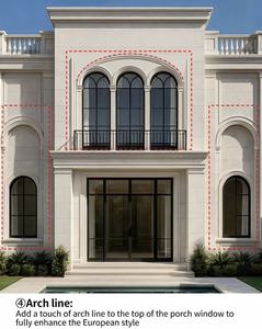 Lignes décoratives EPS spécialisées pour une utilisation <span class=keywords><strong>en</strong></span> génie civil extérieur. Colonnes d'angle personnalisables pour les halls d'entrée des villas - Product Image 5